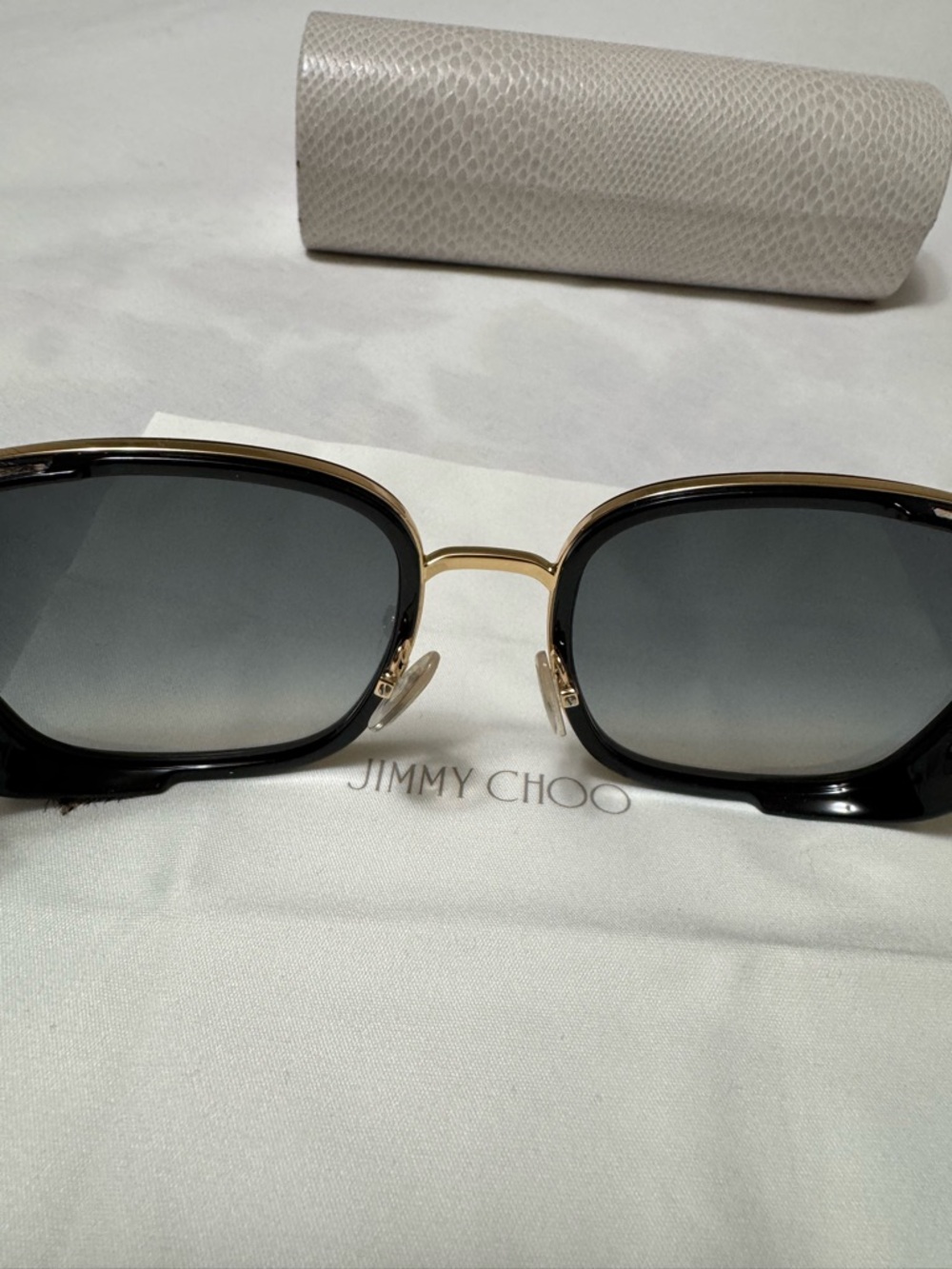 54 mm Rectangle Designer Sunglasses Jimmy Choo - Picture 6 of 10